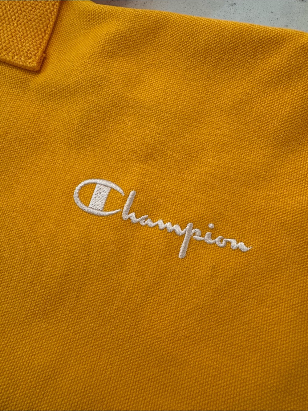 Champion Urban Outfitters 
Exclusive Canvas Zip Tote Bag Yellow book bag school - Picture 7 of 16
